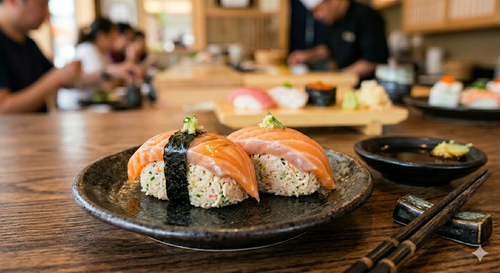 nigiri z sałatka